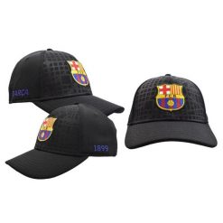 Czapka z daszkiem FC Barcelona - oficjalna licencjonowana. Czarne czapki z daszkiem FC Barcelona, bez wzorów, sportowe. Za 99.00 zł.
