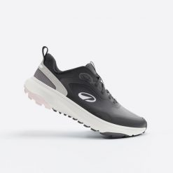 Buty do biegania damskie Kiprun JF190 Grip. Białe buty do biegania KALENJI, bez wzorów, bez zapięcia, do biegania. Za 189.99 zł.