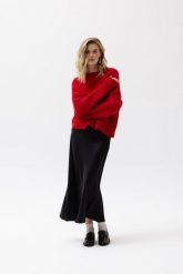 SATYNOWA SPÓDNICA JULITA CZARNA XL - Flawless. Czarne spódnice Flawless, na co dzień, uniwersalny, bez wzorów, z gumy, eleganckie, maxi, dopasowane. Za 429.00 zł.