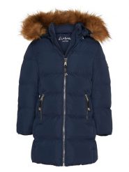 HULABALU Parka "Queens" w kolorze granatowym rozmiar: 122/128. Niebieskie płaszcze HULABALU, z aplikacjami, bez kaptura. Za 211.81 zł.