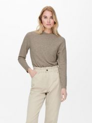 ONLY Sweter "Rica" w kolorze szarobrązowym rozmiar: S. Brązowe swetry ONLY, s, bez wzorów, bez ramiączek. Za 57.20 zł.