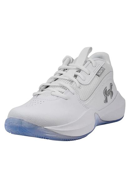 Buty do koszykówki Under Armour Lockdown 7 Unisex 3028512 103 Białe. Białe buty treningowe Under Armour, bez wzorów, z gumy, bez zapięcia, do biegania. Za 323.55 zł.