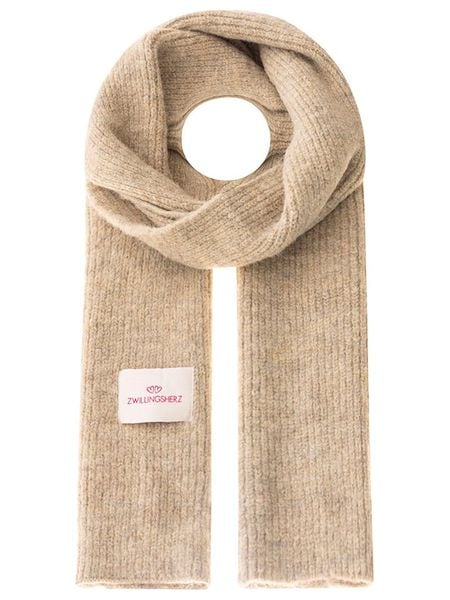 Zwillingsherz Szal w kolorze beżowym z dodatkiem wełny - 200 x 30 cm rozmiar: onesize. Brązowe szaliki i kominy Zwillingsherz, bez wzorów, z materiału. Za 153.71 zł.