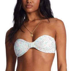 Góra od stroju kąpielowego Billabong Sweet Oasis Tanlines Bandeau. Białe bikini Billabong, bez wzorów, sportowe. Za 109.99 zł.