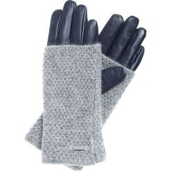 Rękawiczki damskie. Niebieskie rękawiczki Wittchen, bez wzorów, ze skóry, eleganckie. W wyprzedaży za 169.90 zł.