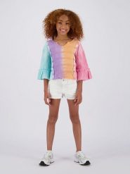 Vingino Szorty dżinsowe w kolorze kremowym rozmiar: 134. Brązowe szorty Vingino, z aplikacjami, ze skóry, klasyczne. Za 74.46 zł.