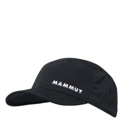 Czapka Mammut Lhasa Dorośli. Czarne czapki z daszkiem Mammut, bez wzorów, z materiału, sportowe. Za 173.35 zł.