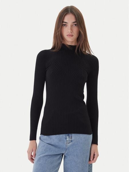 Kontatto Sweter 3M0814C Czarny Regular Fit. Czarne swetry Kontatto, m, bez wzorów, z syntetyku, bez ramiączek. Za 179.99 zł.