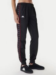 Kappa Spodnie dresowe 303R5K0 Czarny Slim Fit. Czarne spodnie dresowe Kappa, bez wzorów, z dresówki. Za 129.99 zł.