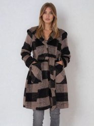 Steve Madden Płaszcz przejściowy w kolorze czarno-szarobrązowym rozmiar: XXL. Brązowe płaszcze Steve Madden, xxl, bez wzorów, bez kaptura. Za 217.99 zł.