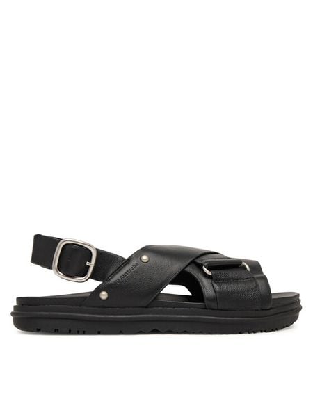 EMU Australia Sandały Faye W13246 Czarny. Czarne sandały Emu Australia, bez wzorów, ze skóry, bez obcasa, na płaskiej podeszwie, bez zapięcia. Za 328.99 zł.