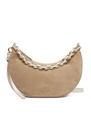 Tommy Hilfiger Torebka Moon Leather Crossover Suede AW0AW17537 Beżowy. Brązowe torebki klasyczne Tommy Hilfiger, bez wzorów, ze skóry, bez dodatków. Za 1,099.00 zł.