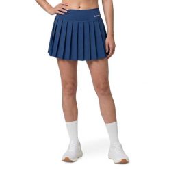 Damskie spódnico-spodenki tenisowe Siroko Flow Femme-W Navy. Niebieskie spódnice SIROKO, bez wzorów, z tkaniny, sportowe, plisowane. Za 212.00 zł.