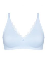 Triumph Biustonosz bezfiszbinowy Amourette 10210668 Błękitny. Niebieskie biustonosze Triumph, bez wzorów, z syntetyku. Za 139.99 zł.