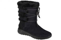 Buty do chodzenia damskie Skechers ON The GO Joy Cyclone. Czarne buty treningowe Skechers, na zimę, bez wzorów, z materiału, przed kolano, bez zapięcia, trekkingowe. Za 339.99 zł.