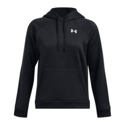 Bluza z kapturem damska Under Armour Armour Fleece Hoodie. Czarne bluzy Under Armour, xs, bez wzorów, sportowe, bez ramiączek, z kapturem. Za 209.99 zł.