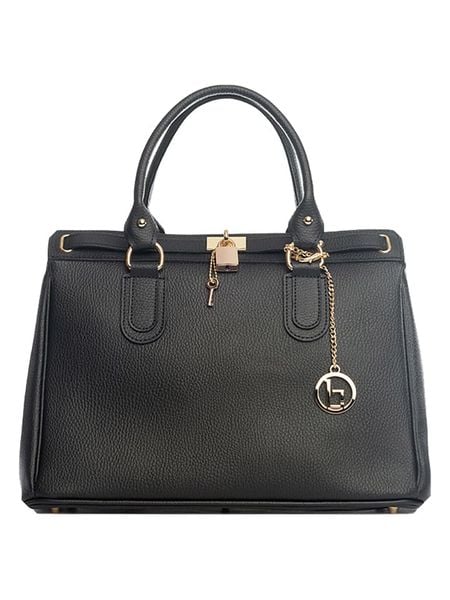 Lia Biassoni Skórzana torebka "Nure" w kolorze czarnym - 36 x 28 x 18 cm rozmiar: onesize. Czarne torebki klasyczne Lia Biassoni, bez wzorów, z materiału, przez ramię, bez dodatków. Za 393.45 zł.