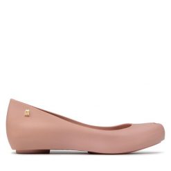 Baleriny Melissa. Czerwone baleriny Melissa, bez wzorów, bez obcasa, bez zapięcia. Za 169.99 zł.