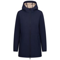 Trespass Sine - Damska kurtka typu softshell w kolorze granatowym. Niebieskie kurtki przejściowe sportowe Trespass, na jesień, s, bez wzorów, z softshellu, bez kaptura, trekkingowe. Za 400.00 zł.