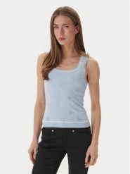 Guess Sweter W6GR17 Z0604 Błękitny Regular Fit. Niebieskie swetry Guess, s, z aplikacjami, z wiskozy, bez ramiączek. Za 469.99 zł.