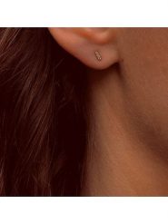 OR Carats Złote kolczyki-wkrętki z diamentami rozmiar: onesize. Szare kolczyki OR Carats, z diamentem, złote. Za 327.87 zł.