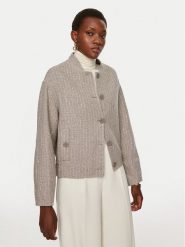 TWINSET Kurtka bomber 242TP2051 Szary Loose Fit. Szare kurtki Twinset, bez wzorów, z syntetyku, bez kaptura. Za 979.99 zł.