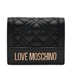 Mały Portfel Damski LOVE MOSCHINO. Czarne portfele Love Moschino, bez wzorów. Za 269.99 zł.