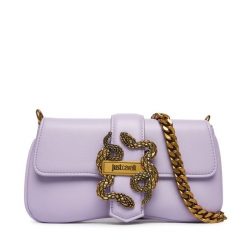Torebka Just Cavalli. Fioletowe torebki klasyczne Just Cavalli, bez wzorów, klasyczne, bez dodatków. Za 729.99 zł.