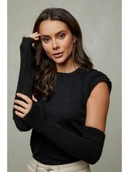 Soft Cashmere Rękawiczki w kolorze czarnym rozmiar: onesize. Czarne rękawiczki Soft Cashmere, bez wzorów, prążkowane. Za 78.99 zł.