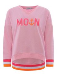 Zwillingsherz Bluza "Rahel" w kolorze jasnoróżowym rozmiar: L/XL. Różowe bluzy Zwillingsherz, l, bez wzorów, bez kaptura. Za 220.63 zł.