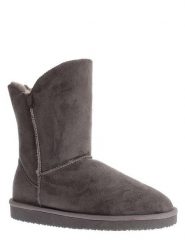 ISLAND BOOT Kozaki zimowe "Adeline" w kolorze antracytowym rozmiar: 38. Czarne kozaki Island Boot, na zimę, bez wzorów, z materiału, eleganckie, bez obcasa, bez zapięcia. Za 176.08 zł.