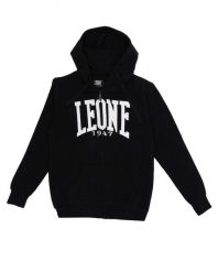 Bluza z bawełna z kaptur na czas wolny na co dzień. Niebieskie bluzy LEONE 1947 APPAREL, bez wzorów, z bawełny, bez ramiączek, bez kaptura. Za 63.11 zł.