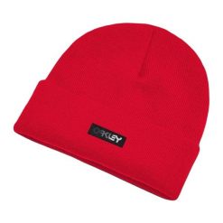 Czapka zimowa damska Oakley B1B Gradient Patch Beanie. Czerwone czapki zimowe Oakley, bez wzorów, sportowe. Za 45.99 zł.