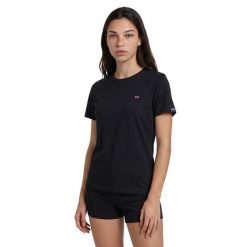 Koszulka turystyczna damska z krótkim rękawem. Niebieskie t-shirty sportowe Aulp, l, bez wzorów, z bawełny, bez ramiączek, trekkingowe. Za 129.99 zł.