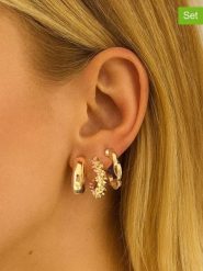 Lodie Silver Kolczyki-półkreole (3 szt.) rozmiar: onesize. Szare kolczyki Lodie Silver, z mosiądzu. Za 30.99 zł.