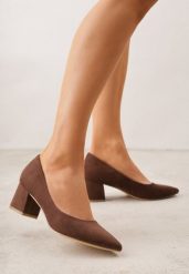Brązowe Czółenka Vices na Obcasie ze Skórzaną Wkładką Valaria. Brązowe czółenka Born2be, bez wzorów, biznesowe, bez obcasa, na obcasie, bez zapięcia. Za 89.99 zł.
