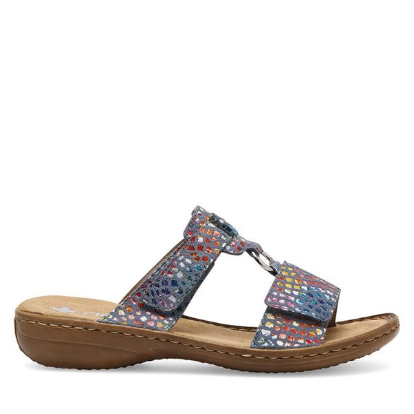 Klapki Rieker. Klapki Rieker, bez wzorów, bez obcasa, bez zapięcia. Za 249.99 zł.