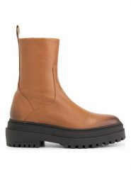 Mysa Skórzane botki "Hyacinthus" w kolorze jasnobrązowym rozmiar: 39. Brązowe botki mysa, bez wzorów, bez obcasa, bez zapięcia. Za 269.75 zł.