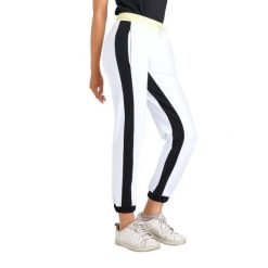 Neonowe spodnie dresowe damskie. Białe spodnie sportowe LEONE 1947 APPAREL, bez wzorów, z dresówki, na fitness i siłownię. Za 136.83 zł.