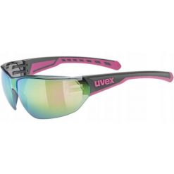Okulary rowerowe dla dorosłych Uvex EQUATE. Czerwone okulary przeciwsłoneczne UVEX, bez wzorów. Za 87.00 zł.