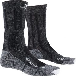 Skarpety turystyczne TREK X LINEN damskie. Brązowe skarpetki XBIONIC, bez wzorów, z elastanu. Za 99.99 zł.