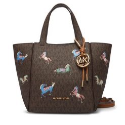 Torebka MICHAEL Michael Kors. Brązowe shopper bag MICHAEL Michael Kors, bez wzorów, bez dodatków. Za 1,429.00 zł.