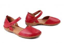 JOSEF SEIBEL 79542 476 470 Rosalie 42 rubin, sandały damskie. Czerwone sandały Josef Seibel, bez wzorów, ze skóry, bez obcasa, bez zapięcia. Za 263.42 zł.