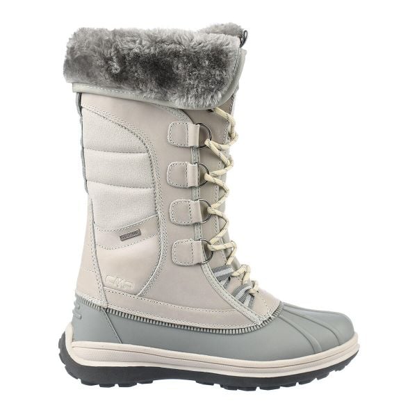 Buty Śniegowce damskie wysokie CMP THALO ocieplane skóra nubukowa. Szare trekkingi CMP, bez wzorów, z nubiku, bez zapięcia, trekkingowe. Za 519.99 zł.