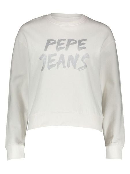 Pepe Jeans Sweter w kolorze białym rozmiar: L. Białe swetry Pepe Jeans, l, bez wzorów, z bawełny, bez ramiączek. Za 175.67 zł.