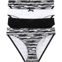 Figi bonprix czarno-biały z nadrukiem. Figi bonprix. Za 39.96 zł.