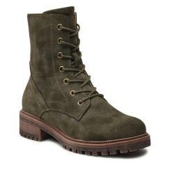 Trapery Clara Barson. Zielone traperki Clara Barson, bez wzorów, bez obcasa, bez zapięcia. Za 119.99 zł.