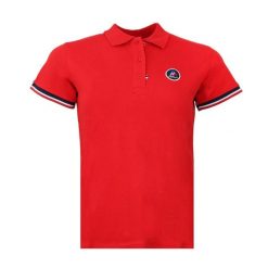 Damska koszulka polo Peak Mountain Abeca. Czerwone t-shirty sportowe Peak Mountain, bez wzorów, bez ramiączek. W wyprzedaży za 127.00 zł.