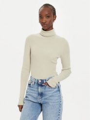 Calvin Klein Jeans Golf J20J224225 Beżowy Regular Fit. Brązowe swetry Calvin Klein Jeans, xxl, bez wzorów, z bawełny, bez ramiączek. Za 239.99 zł.