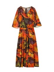 TATUUM Sukienka ze wzorem rozmiar: 44. Sukienki Tatuum, bez wzorów, z wiskozy, bez kołnierzyka, bez ramiączek, midi. Za 184.02 zł.